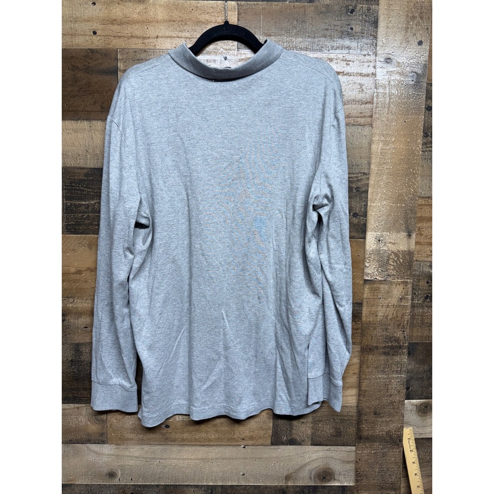 Polo Ralph Lauren Mens XL Gray Pima Soft Touch Long Sleeve Polo Shirt - Picture 8 of 8
